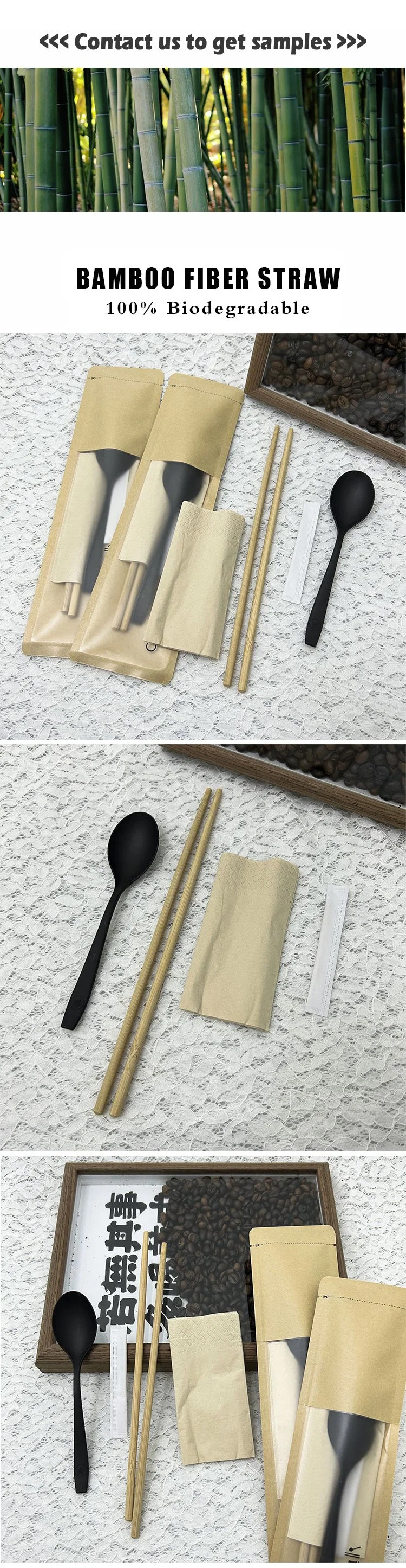 Disposable Kraft Paper Chopsticks Set Spoon Original Colour Tissue Paper Toothpicks Wholesale Custom